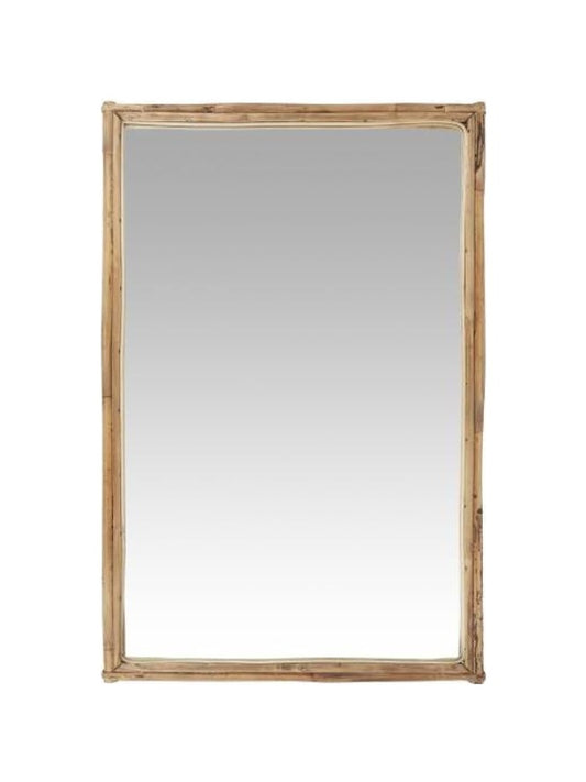 Spejl - m/Bambuskant (75x50 cm)