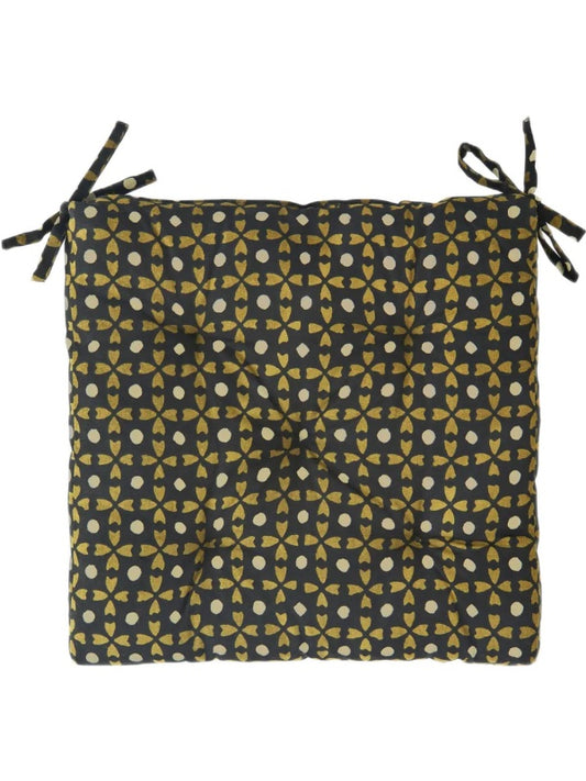 Hynde - Printed (45x45 cm), Sort/Sennep/Sand