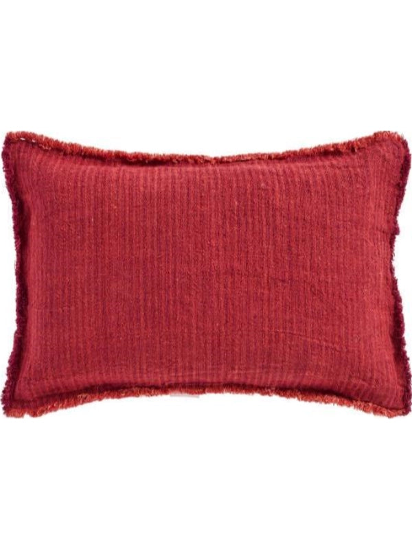 Pude - Hør, Rust/Bordeaux