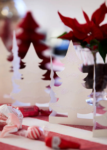 Bordguirlande - Træer Med Sne, Naturfarvet