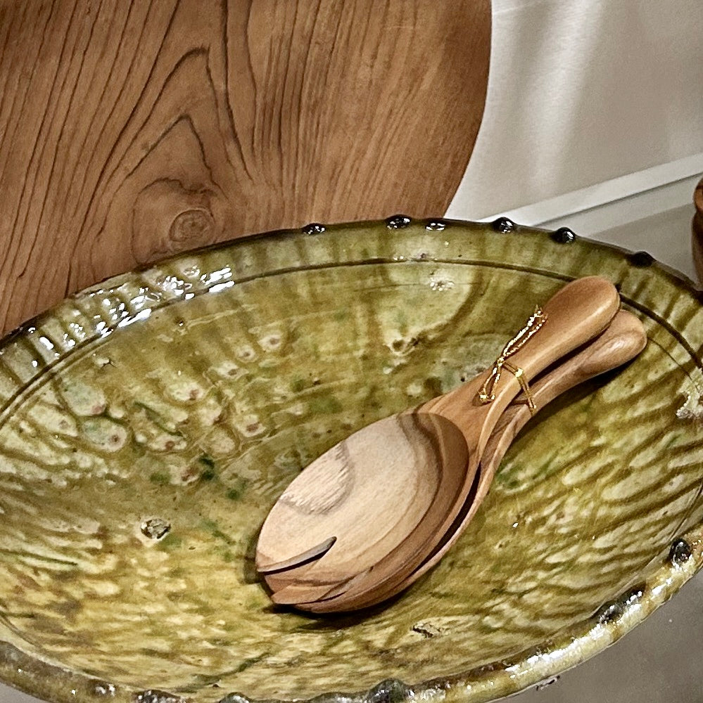 Salatbestik - Teaktræ (16 cm)