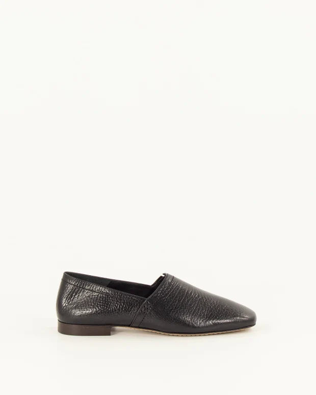 Slippers - Ceza, Black Leather
