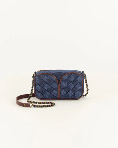 Taske - Divinou Flettet, Denim Blue