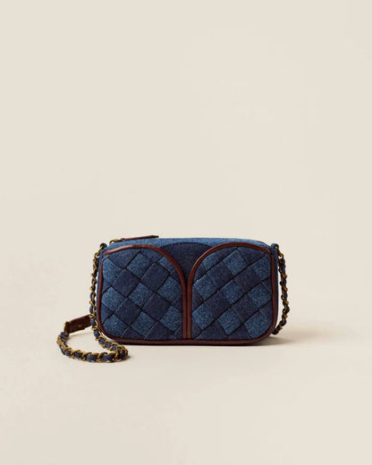 Taske - Divinou Flettet, Denim Blue