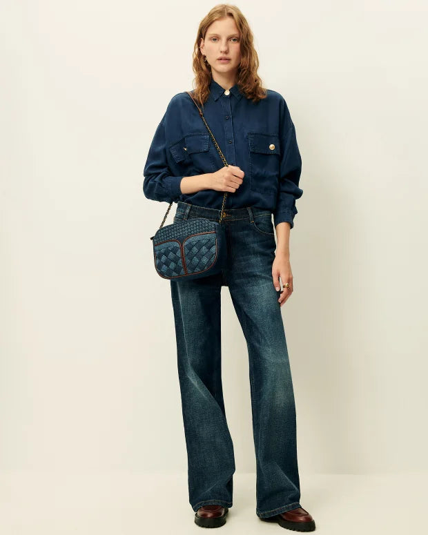 Taske - Divine Flettet, Denim Blue
