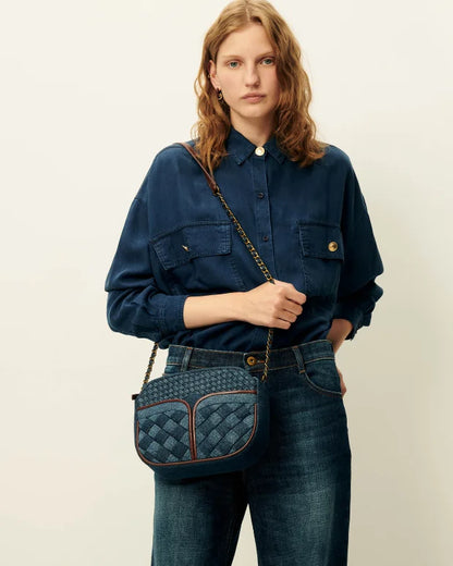 Taske - Divine Flettet, Denim Blue