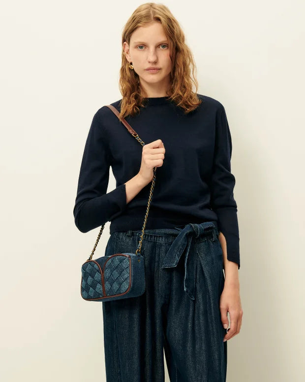 Taske - Divinou Flettet, Denim Blue