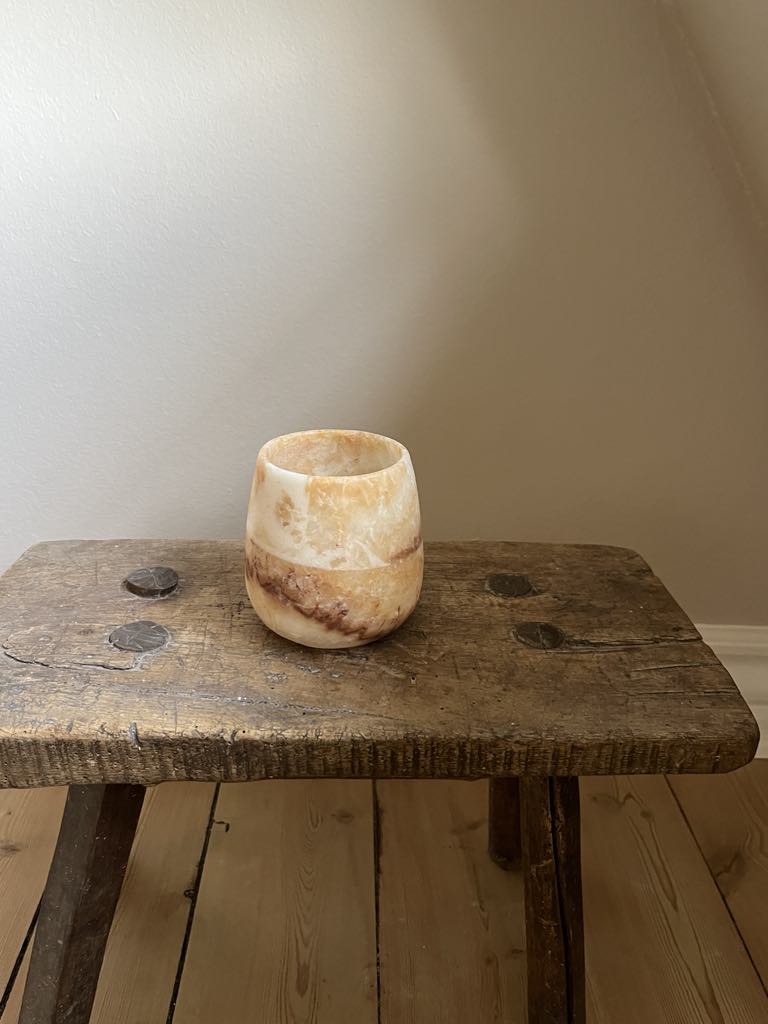 Alabast Arduss - 6 | 8 | 10 | 12 cm, Marmoreret Brun