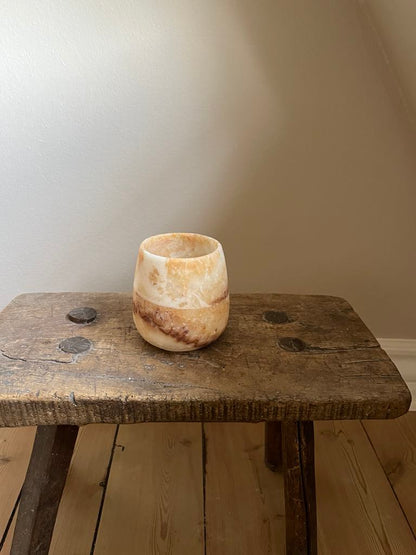 Alabast Arduss - 6 | 8 | 10 | 12 cm, Marmoreret Brun