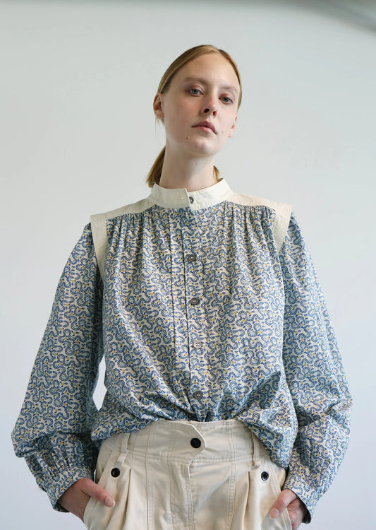 Skjorte - Silja, Print Off-white