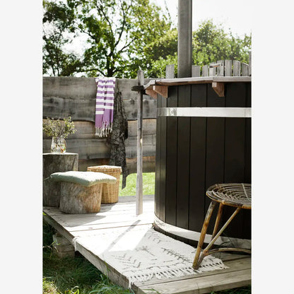 Hynde - Stribet (45x45 cm), Jade/Lysegrå