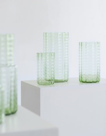 Vase - Vase 02 Green Transparant Waves