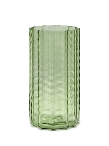 Vase - Vase 02 Green Transparant Waves